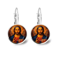 Серьги металлические, Иисус Христос C1128038