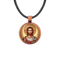 Кулон, цвет медь, со шнурком, Иисус Христос C1129031