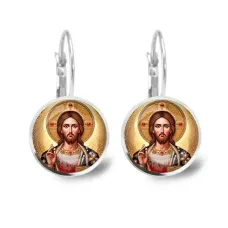 Серьги металлические, Иисус Христос C1129038
