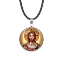 Кулон, нержавеющая сталь, со шнурком, Иисус Христос C1129062