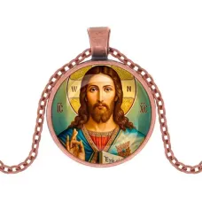Кулон, цвет медь, с цепочкой, Иисус Христос C1130030