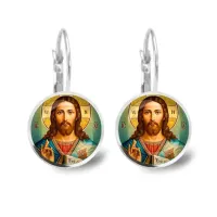 Серьги металлические, Иисус Христос C1130038
