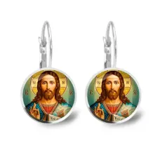 Серьги металлические, Иисус Христос C1130038
