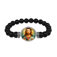 Браслет из чёрного агата, Иисус Христос C1130056