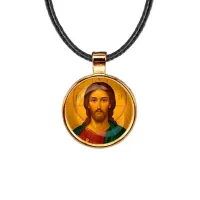 Кулон, цвет золото, со шнурком, Иисус Христос C1131033