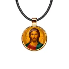 Кулон, цвет золото, со шнурком, Иисус Христос C1131033