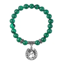 Браслет Подкова (Счастье), Малахит BSP-10-31