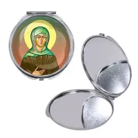 Круглое складное зеркало, цвет серебро, Ксения Петербургская C1132016