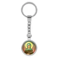 Круглый брелок, цвет серебро, с цепочкой, Ксения Петербургская C1132022