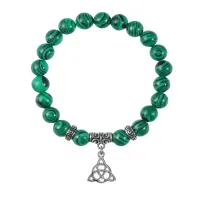 Браслет Трикветр (защита и гармония), Малахит BSP-10-0069