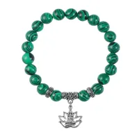 Браслет Лотос (гармония и развитие), Малахит BSP-10-2064