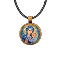 Кулон, цвет бронза, со шнурком, Матерь Божия C1133029