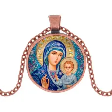 Кулон, цвет медь, с цепочкой, Матерь Божия C1133030