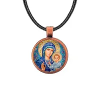 Кулон, цвет медь, со шнурком, Матерь Божия C1133031