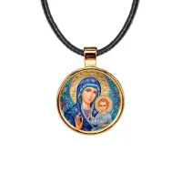 Кулон, цвет золото, со шнурком, Матерь Божия C1133033