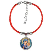 Браслет из красного шнура, Матерь Божия C1133047
