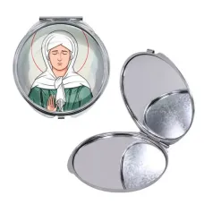 Круглое складное зеркало, цвет серебро, Матрена Московская C1134016