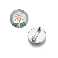 Круглый значок, цвет серебро, Матрена Московская C1134023