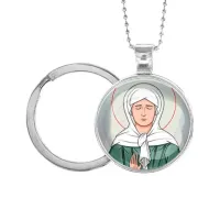 Кулон-брелок, цвет серебро, с цепочкой и кольцом, Матрена Московская C1134054