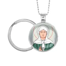 Кулон-брелок, цвет серебро, с цепочкой и кольцом, Матрена Московская C1134054