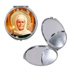 Круглое складное зеркало, цвет серебро, Матрена Московская C1135016