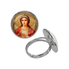 Кольцо металлическое, цвет серебро, Архангел Михаил C1136015