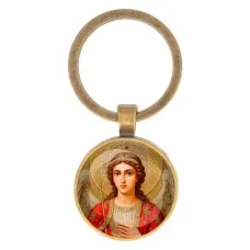 Круглый брелок, цвет бронза, Архангел Михаил C1136017
