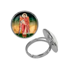 Кольцо металлическое, цвет серебро, Архангел Михаил C1137015