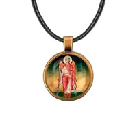 Кулон, цвет бронза, со шнурком, Архангел Михаил C1137029