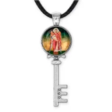 Кулон ключ, цвет серебро, со шнурком, Архангел Михаил C1137043