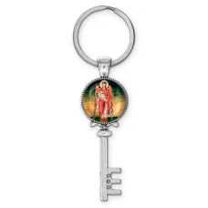 Брелок ключ, цвет серебро, с кольцом для ключей, Архангел Михаил C1137044