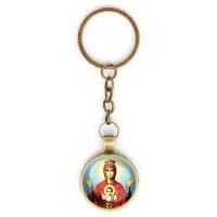 Круглый брелок, цвет бронза, с цепочкой, Неупиваемая чаша C1138018