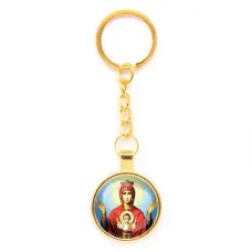 Круглый брелок, цвет золото, с цепочкой, Неупиваемая чаша C1138020