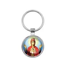 Круглый брелок, цвет серебро, Неупиваемая чаша C1138021