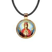 Кулон, цвет золото, со шнурком, Неупиваемая чаша C1138033