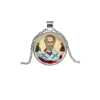 Кулон, цвет серебро, с цепочкой, Николай Чудотворец C1139026
