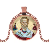 Кулон, цвет медь, с цепочкой, Николай Чудотворец C1139030