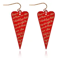 Серьги Сердце со эмалью UD220