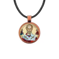 Кулон, цвет медь, со шнурком, Николай Чудотворец C1139031