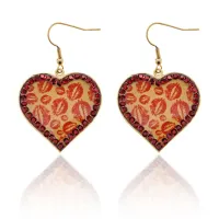 Серьги Поцелуй со стразами UD222