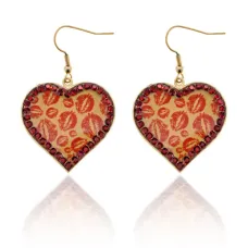 Серьги Поцелуй со стразами UD222