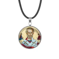 Кулон, нержавеющая сталь, со шнурком, Николай Чудотворец C1139062