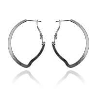 Серьги Лист, цвет серебряный UD228