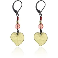 Серьги Лист с бусинами UD235