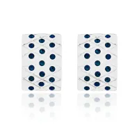 Серьги со стразами, цвет синий UD236-b