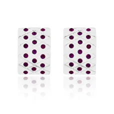 Серьги со стразами, цвет розовый UD236-p