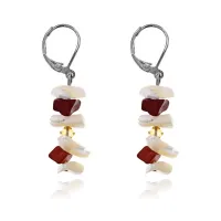 Серьги с камнями и бусинами UD240