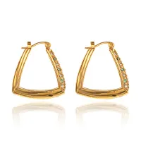 Серьги со стразами, цвет золотой UD246-g