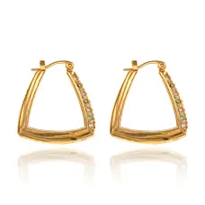 Серьги со стразами, цвет золотой UD246-g