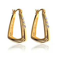 Серьги с прозрачными стразами UD247-W